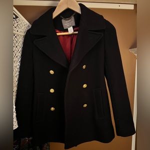 J crew stadium cloth pea coat